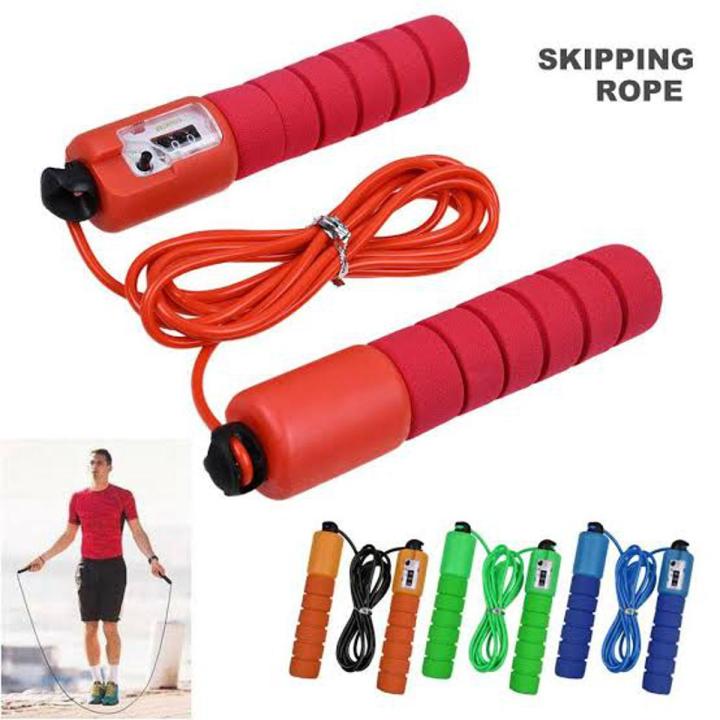SHOPENITY - Jumping Rope Skipping Rope with Foam Handle/Adjustable Jump Ropes with CounterJumping Ropes Skipping Rope with Foam Handle/Adjustable Jump Ropes with Counter