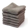 Hand Towel Washcloths Set Soft and Smooth Surface Face Hands Towels 30 x 30 Cm Dark Grey. 