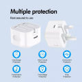 Apple Iphone 3 Pin UK Style Original Charger Power Adapter 20w USB C to Iphone and USB C to C Available 100% Genuine Product. 