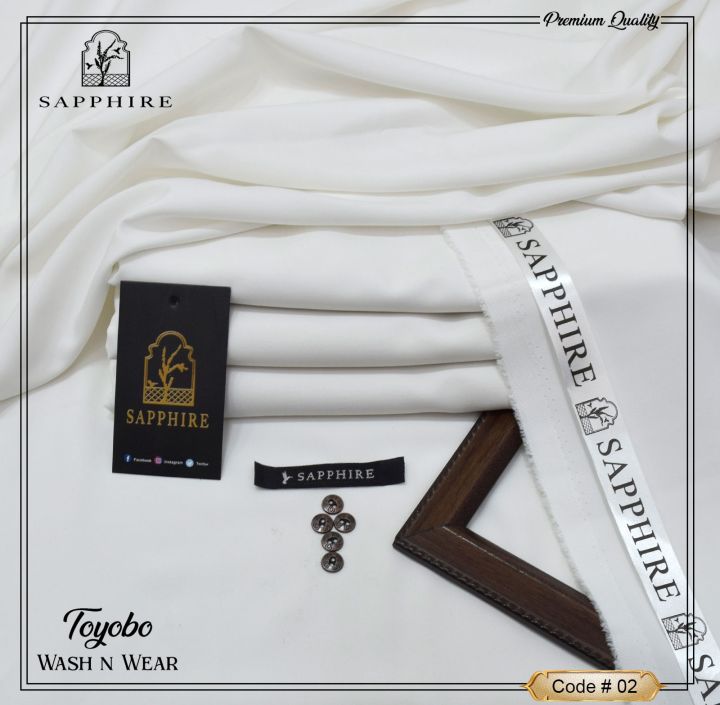 Men's Unstitched Wash & Wear Fabric - Summer Collection - Premium Quality
