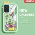 JIUMOO Case For Samsung A53 5G Case Tetris Pattern Monster Bowknot Casing Transparent Soft Silica Gel Shockproof Phone Cases Camera Lens Protective Cover. 