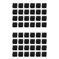 QUANBU 48 Pcs 30mm x 30mm Plastic Ribbed Square End Caps Tube Insert Black. 