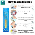 Miswak Toothbrush Pack of 3 Miswak + 3 Plastic Holder | Premium Quality Miswak and Holder | Portable Plastic Holder with Miswak. 