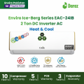 Enviro Ice Berg Series EAC 24IB 2 Ton DC Inverter Air Conditioner Heat and Cool Wi Fi Smart Control SmartLife App T3 Compressor Golden Fin Self Cleaning Turbo Cooling Energy Efficient R410 Eco Friendly Gas 10 Year Warranty. 