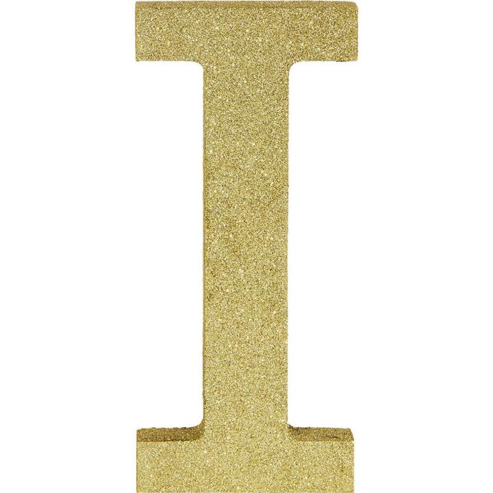 Glitter Gold Letter  I  sign (Thermocol)