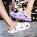 Men Sandals Fashion Summer Hole Shoes Rubber Clogs Men Garden Shoes Outdoor Beach Flat Sandals Unisex Beach Slippers. 