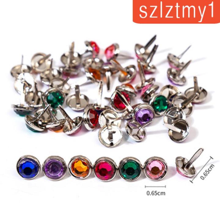 [Thunder] Metal Mini Brads Split Pin Nail Round Pinwheel DIY Paper Fastener
