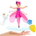 Childrens Intelligent Levitation Gesture Sensing Glowing Flying Fairy Little Magic Flying Fairy Princess Frozen Barbie Doll With Led Lighting Infrared Induction Control Rc Helicopter Flying Robot Toys For Girls And Boys Cute Birthday Gift. 