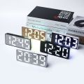 Buytoday 3D LED Digital Clock Snooze Bedroom Desk Alarm Clocks Hanging Wall Clock Calendar Thermometer Voice Control Backlight Time Temperature Display For Bedroom Office Living Room Home Decor Gift. 