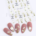 White Tulip Magnolia Flowers 5D Nail Stickers Embossed Flora Self-adhesive Slider For Nail Gel Polish Summer Manicure SASTZ-5D27. 