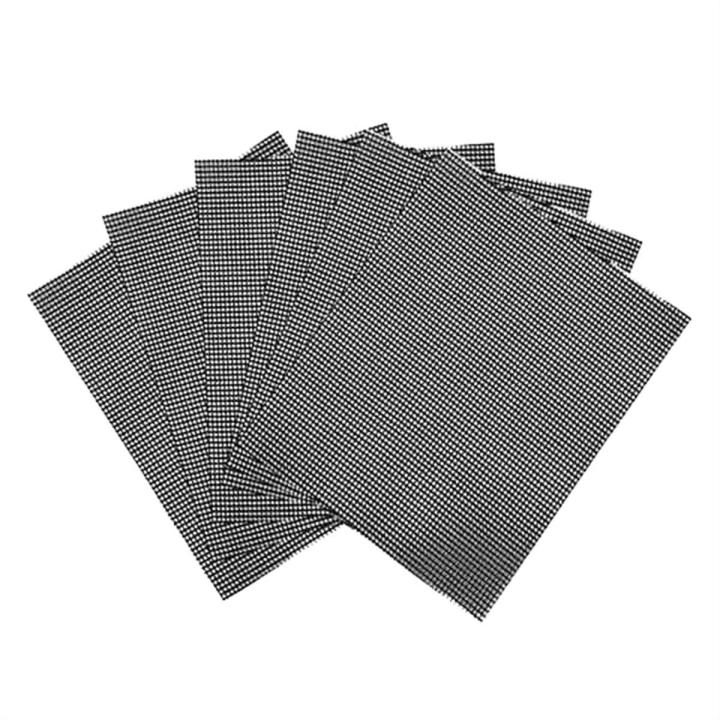 6PCS Grilling Mesh Mat Non-Stick Grilling Mats For Gas Charcoal Pellet Grill Black