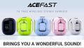 Acefast Crystal Earbuds T6/AT6 Youth Green and Sapphire Blue. 