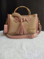 Hand bags for girls with Stylish Golden chain And Long strap Top Handle Bag Medium Size for Ladies and Girls Shoulder Bag Fashionable Design Casual Style Tote Bag for Traveling. 