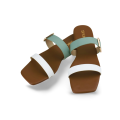 Juno Two Colors Open Toe Flat Sandals Beach Shoes By Spunkz. 