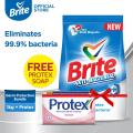 Germ Protection Bundle - Brite Antibacterial Washing Powder 1kg + Protex 95g Gentle Soap (Free). 