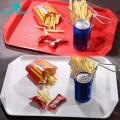 Green Home Desktop Storage Plate Scentless Chinese Style Plastic Rectangle Food Tray. 