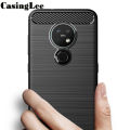 Casinglee For Nokia 6.2 Case Carbon fiber drawing Soft TPU Silicone Back Cover for Nokia 6.2 Phone case. 