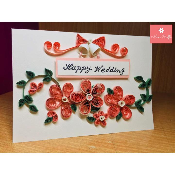 Happy Wedding Card Wishing Card Greeting Card Hand-made Customised Card