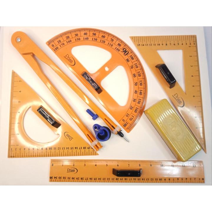 Openness – 6 Pcs, STAEDTLER, Teacher Mathematical Instrument - Geometry Rulers Large Digital Triangle Angle Measurement Compass Set - Teaching Aids for Black And White Board School & Home Use