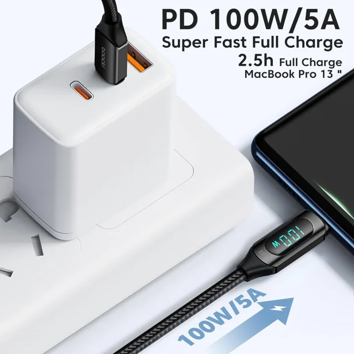TOOCKI%20100PD%20+%20QC%20USB%20C%20to%20USB%20C%20Cable%201m%20Type%20C%20Charger%20Fast%20Charging%20Cable%205A%20PD%20100w%20USB%20C%20Cable%20with%20LED%20Display,%20480Mbps%20Data%20Nylon%20Braided%20USB%20C%20Cable%20for%20iPhone%2015%20Pro%20Max%20Galaxy%20S23%20iPad%20Pro%20-%20Image%204