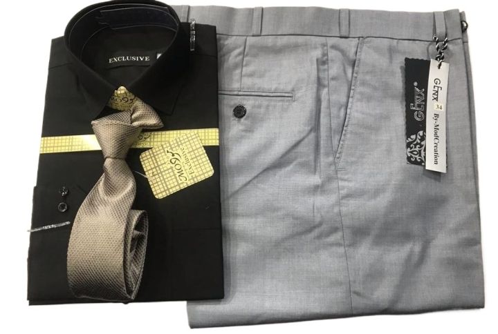 OFFICIAL FORMAL PAIR FOR OFFICE USE DRESS SHIRT/ DRESS PANT & TIE FOR MEN AND BOYS