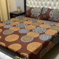 High Quality Fine Soft Cotton Unique Designed Bedsheet 3 Piece Set Double Bed Printed 3D Crystal Cotton King Size Bedsheet. 
