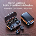 M10 3500 MAH TWS Airpods _ with Super Sound & High Quality Touch Sensors True Stereo Headphones with Built in Mic 10m Transmission Bluetooth Wireless Earbuds , Sport Headset for all Bluetooth Smart devices.. 
