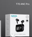 SAIYA T70 ANC Pro Wireless Earphone with LED Screen Wireless Earbuds Bluetooth Headphones Active Noise Cancelling Earbuds Hi-Fi Stereo Ear Buds LED Power Display in-Ear Headphones with Charging Case Earphones for iPhone Android,Music Game (Black). 