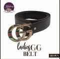 Ladies Belt With Double GG buckle. 