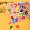 Wooden Alphabets ABC Puzzle Montessori Early Learning Toy Wooden 3D ABC, counting and shapes board Educational Matching Game for Kids Birthday Gifts, Stocking Stuffer, Capital ABC Alphabet Number Puzzle and Shapes Puzzle For Kids Early Brain Development. 