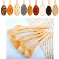 Pack of 6 Wooden Bamboo Spice jar Spoon/Suger Pot Spoon/Tea & Coffee Mixing Spoon/Ice Cream Spoon. 