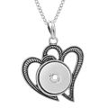 【happy one】Simple Snap Pendant Necklace Rose Flower Necklace Fit Snap Jewelry Choker Women. 