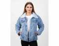 Stylish Denim Fur Jacket for Girls & Women – Winter Warm Jeans Jacket with Faux Fur Collar jacket. 