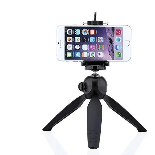 Mini%20Tripod%20Stand+%20Universal%20Mobile%20Holder/Mobile%20Mount%20Clip%20for%20Digital%20Camera%20&%20iPhone%20Android%20Phone%20Smartphones%20and%20Selfie%20Sticks,%20DSLR,with%20Universal%20Holder%20-%20Image%204