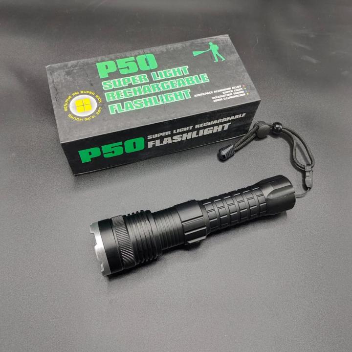 P50 Super Light Rechargeable flashlight - Aluminium Body