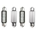 4X Red 4-SMD 5050 LED Map/Dome Interior Light Bulb 42MM Festoon 2.2W DV 12V. 