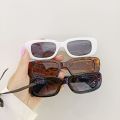 White Vintage Rectangle Sunglasses for Women - Retro Driving Glasses Square Frame Travel Fishing Hiking Eyewear For Girls & Boys. 