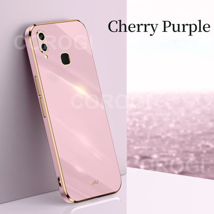 For Vivo Y95 Y93 Y91i Y91 Back Cover Luxury 6D Plating Square