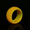 Fashion Secret Fade-free Magic Forest Yellow Purple Green Blue Fluorite Luminous Resin Crack Ring. 