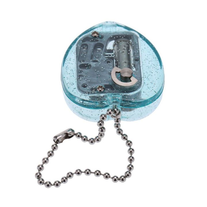Mini Fashion Heart-Shaped Tune Castle In The Sky Musical Box for Kids Gift Music Box Key Chain