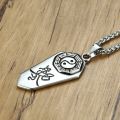New Yin Yang Gossip Symbol Necklace Pendant for Men Demon Protection Ghost Hunter Male Jewelry Stainless Steel. 