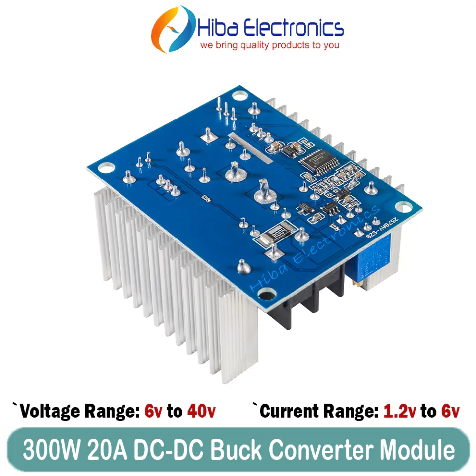 300W DC-DC Step Down Power Converter Module - Adjustable 6V-40V To 1.2V-36V, 20A Constant Current, LED Driver With Heat Sinks - View #9