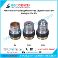 IBEX SCIENCES-Achromatic Polarizing Microscope Objective Lens Set Spring 4x 10x 40x. 
