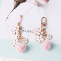 New Lovely Ribbon Flower Keychain For Men Women Bag Car Key Holder Keyring Gifts. 