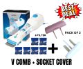 V Comb, Anti Lice Electric Comb, Head Lice Machine with Filters, Lice Removal Machine, Anti Lice Machine with Steel Comb, Rechargeable Anti Lice Comb with 2/4/6 Filters, Lice Egg Removal Machine. 