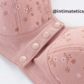 Front Open Cotton Bra for Women Button Closure, Wire Free Bralette with Adjustable Straps, U-Shaped Back, Plus Size, Comfortable Seamless Design. 