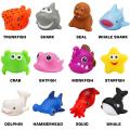 4/6/11 Pcs - Soft Rubber Baby Cute Animals Bath Toys Set - Whistle Water Animal Floating Toy For Kids Boys and Girls - Swimming Float Squeeze Sound Kids Wash Play Funny Gift. 