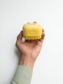 Soft Silicone Bath Scrubber with Soap Dispenser Compartment - Yellow Manual Body Massage Brush & Loofah Shower Brush for Deep Cleansing & Skin Exfoliation. 