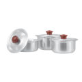 Baby Pot Set Small Aluminum Pots and Pans - 6 Pc Set Metal Finish Cookware for Kitchen. 