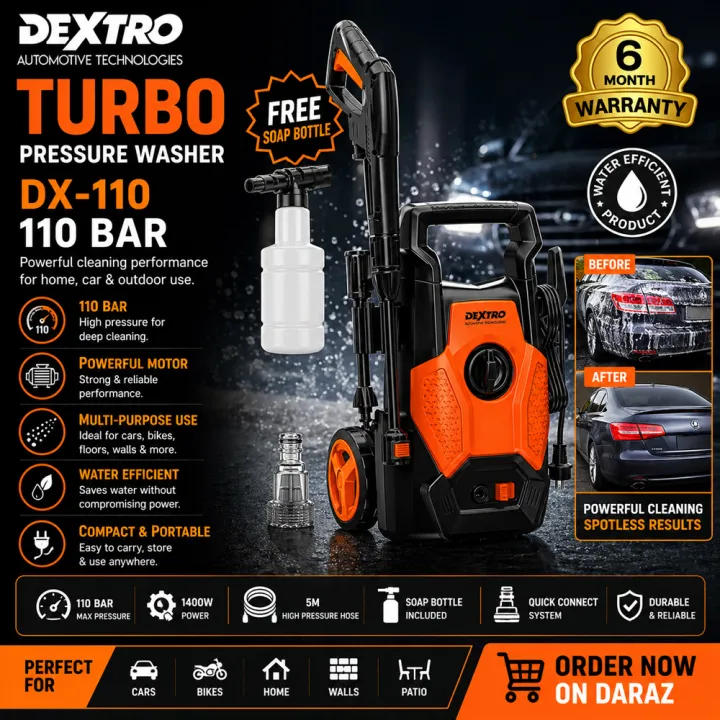 Dextro%20DX110%20110%20Bar%20High%20Pressure%20Car%20Washer%201400W%20%7C%20Portable%20Auto%20Start%20Washer%20%7C%202-in-1%20Gun%20Long%20&%20Short%20%7C%20Car%20Bike%20Cleaning%20Machine%20with%20Free%20Soap%20Bottle%20%7C%206%20Months%20Warranty%20-%20Image%202